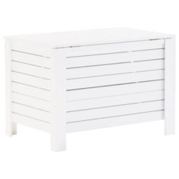 Berkfield Home Storage Box with Lid RANA White 100x49x54 cm Solid Wood Pine - Size: 100 x 49 x 54 cm - thumbnail 6