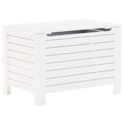 Berkfield Home Storage Box with Lid RANA White 100x49x54 cm Solid Wood Pine - Size: 100 x 49 x 54 cm - thumbnail 2