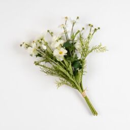 Scottish Everlastings Ltd 45cm White Poppy, Rose & Cosmo Bouquet - thumbnail 3