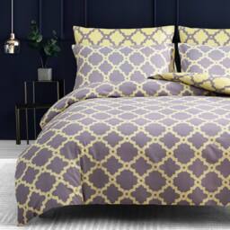 Pamposh Duvet Cover Set Reversible Quilt Covers Luxury Bedding Sets in Yellow - Size: Double - thumbnail 2