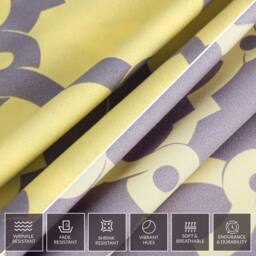 Pamposh Duvet Cover Set Reversible Quilt Covers Luxury Bedding Sets in Yellow - Size: Double - thumbnail 7