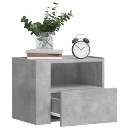 Berkfield Home Wall-mounted Bedside Cabinets 2 pcs Concrete Grey 45x30x35 cm - Size: 45 x 30 x 35 cm - thumbnail 2