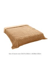 Living and Home Reversible Soft Checkered Throw Blanket in Light Brown - Size: Small - thumbnail 8