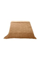 Living and Home Reversible Soft Checkered Throw Blanket in Light Brown - Size: Small - thumbnail 4