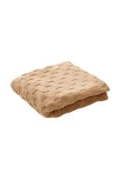 Living and Home Reversible Soft Checkered Throw Blanket in Light Brown - Size: Small - thumbnail 6