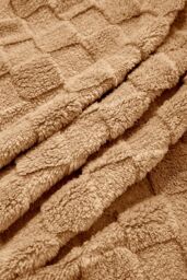 Living and Home Reversible Soft Checkered Throw Blanket in Light Brown - Size: Small - thumbnail 3