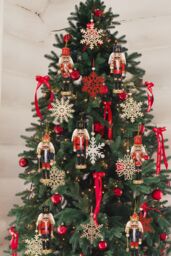 Neel Blue 13cm Wooden Nutcracker Soldier Ornaments - 6pcs - thumbnail 6