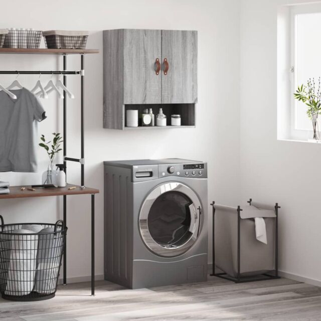 Berkfield Home Wall Cabinet Grey Sonoma 60x31x70 cm Engineered Wood - Size: 60 x 31 x 70 cm - image 1