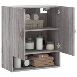 Berkfield Home Wall Cabinet Grey Sonoma 60x31x70 cm Engineered Wood - Size: 60 x 31 x 70 cm - thumbnail 4