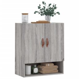 Berkfield Home Wall Cabinet Grey Sonoma 60x31x70 cm Engineered Wood - Size: 60 x 31 x 70 cm - thumbnail 3