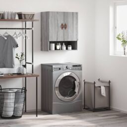 Berkfield Home Wall Cabinet Grey Sonoma 60x31x70 cm Engineered Wood - Size: 60 x 31 x 70 cm - thumbnail 1