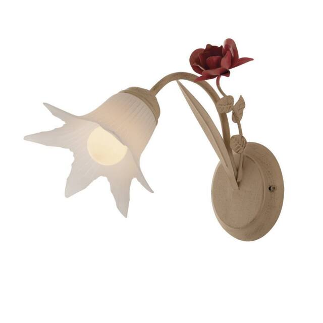Netlighting ROSE Wall Lamp with Glass Shades Ivory 27.5x20x15cm in Off-White - Size: 27.5x20x15 cm