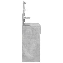 Berkfield Home Beautiful Dressing Table with LED Concrete Grey 100x40x130 cm - Size: 100 x 40 x 130 cm - thumbnail 6