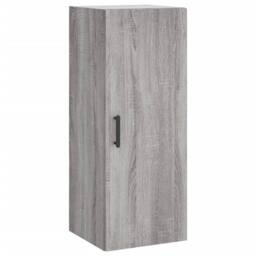 Berkfield Home Highboard Grey Sonoma 34.5x34x180 cm Engineered Wood - thumbnail 7