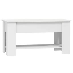 Berkfield Home Modern Coffee Table White 101x49x52 cm Engineered Wood - Size: 101 x 49 x 52 cm - thumbnail 1