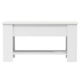Berkfield Home Modern Coffee Table White 101x49x52 cm Engineered Wood - Size: 101 x 49 x 52 cm - thumbnail 4