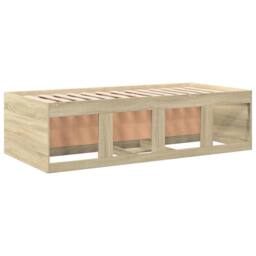 Berkfield Home Versatile Daybed with Drawers without Mattress Sonoma Oak 75x190 in Light Brown - thumbnail 6