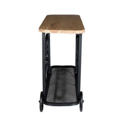 Indian Hub Craft Wheel Console Table - Solid Mango Wood - L40 x W120 x H80 cm in Brown - thumbnail 3