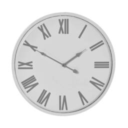 Wyld Haus White Wall Clock with Grey Roman Numerals - thumbnail 2