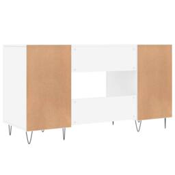 Berkfield Home Desk White 140x50x75 cm Engineered Wood - Size: 140 x 50 x 75 cm - thumbnail 8