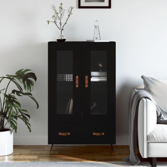 Berkfield Home Highboard Black 69.5x31x115 cm Engineered Wood - image 1