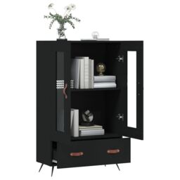 Berkfield Home Highboard Black 69.5x31x115 cm Engineered Wood - thumbnail 4