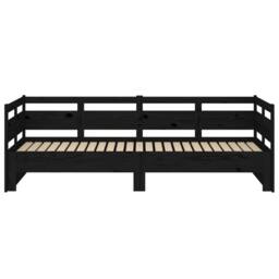 Berkfield Home Pull-out Day Bed Black Solid Wood Pine 2x(90x190) cm - thumbnail 7