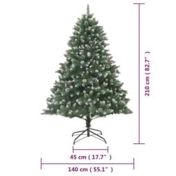 Berkfield Home Beautiful Artificial Christmas Tree with Stand 210 cm PVC in Green - thumbnail 9