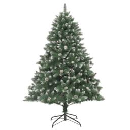 Berkfield Home Beautiful Artificial Christmas Tree with Stand 210 cm PVC in Green - thumbnail 3