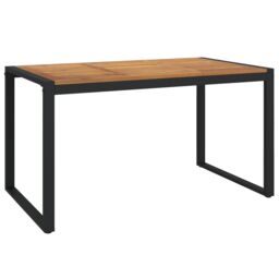Berkfield Home 5 Piece Garden Dining Set Black Poly Rattan Acacia - thumbnail 6