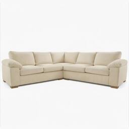 Furniture 786 Amalfi Jumbo Cord 2c2 Corner Sofa in Ivory - thumbnail 1