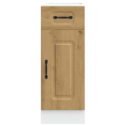 Berkfield Home Kitchen Base Cabinet Kalmar Artisan Oak Engineered Wood in Brown - thumbnail 4
