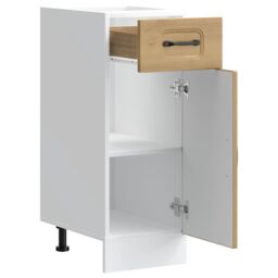 Berkfield Home Kitchen Base Cabinet Kalmar Artisan Oak Engineered Wood in Brown - thumbnail 5