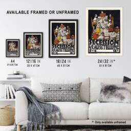 Artery8 Poster for the 49th Secession Exhibition Schiele Framed Wall Art Print in Black - Size: A4 - thumbnail 3