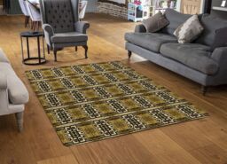 Benjamin Tate Design Portuguese Ethnic Tiles Azulejos Rug in Natural - Size: Large - thumbnail 2