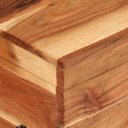 Berkfield Home Storage Box 39x28x31 cm Solid Wood Acacia in Brown - Size: 39 x 28 x 31 cm - thumbnail 5