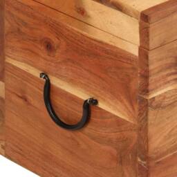 Berkfield Home Storage Box 39x28x31 cm Solid Wood Acacia in Brown - Size: 39 x 28 x 31 cm - thumbnail 6
