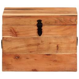 Berkfield Home Storage Box 39x28x31 cm Solid Wood Acacia in Brown - Size: 39 x 28 x 31 cm - thumbnail 2
