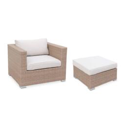 sweeek 12-14-seater Premium Polyrattan Garden Sofa Set in Beige - thumbnail 5