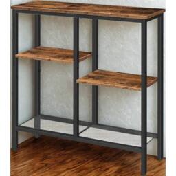 FURNOS 4 Tier Slim Hallway Entryway Console Sofa Table With Storage Shelves in Brown - thumbnail 3