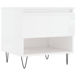 Berkfield Home Coffee Tables 2 pcs High Gloss White 50x46x50 cm Engineered Wood - Size: 50 x 46 x 50 cm - thumbnail 5