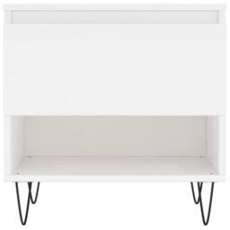 Berkfield Home Coffee Tables 2 pcs High Gloss White 50x46x50 cm Engineered Wood - Size: 50 x 46 x 50 cm - thumbnail 6