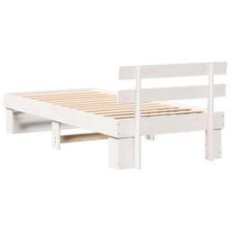 Berkfield Home White 90 x 200 cm Solid pine wood - thumbnail 8