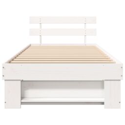 Berkfield Home White 90 x 200 cm Solid pine wood - thumbnail 6