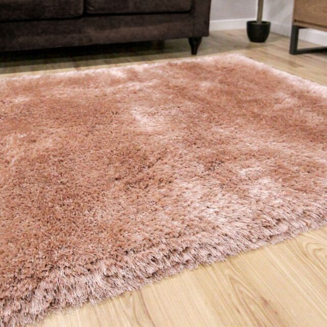 The Rug Shop UK Beige Handmade Modern Plain Polyester Easy To Clean Area Rug - Size: 160 cm x 230 cm
