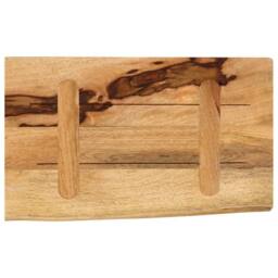Berkfield Home Table Top 50x20x3.8 cm Live Edge Solid Wood Rough Mango in Brown - thumbnail 5