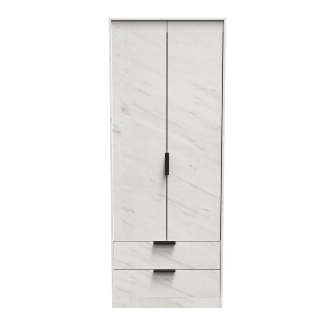 Ready Assembled 2 U Fuji 2 Door 2 Drawer Wardrobe (Ready Assembled) in Off-White - image 1