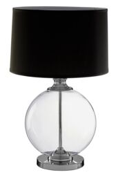 Orsina Edna Small Ivory Silk Shade Table Lamp in Black - thumbnail 2