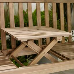 FurnitureboxUK Lox 2 Seat Solid Wood Outdoor Bench with Table in Light Brown - thumbnail 8