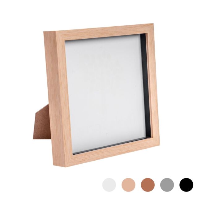 "Nicola Spring 3D Box Photo Frame - 8 x 8"" - Pack of 1 in Light Brown" - image 1